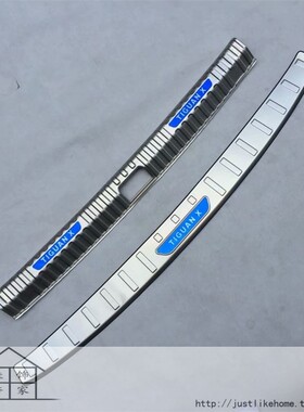 20款途观X专用拉丝不锈钢内外后护板 行李尾箱防护板 后杠踏板贴