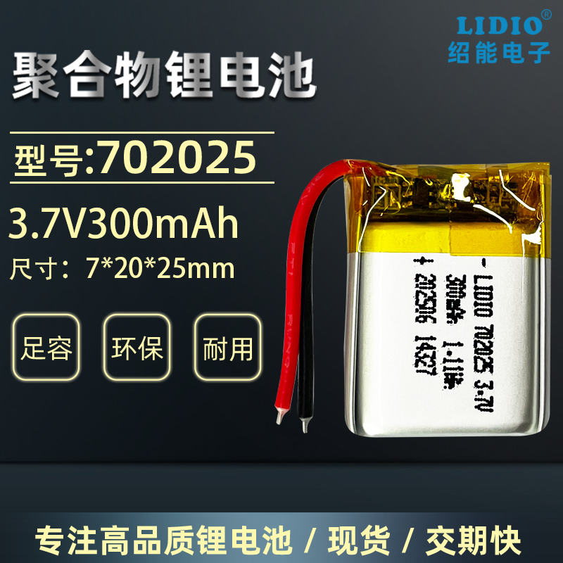 3.7V300mAh锂电池带保护板锂电池