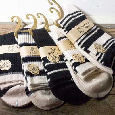 鹿人袜业女士羊绒袜冬款保暖女袜中筒袜子无骨5037