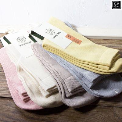 鹿人袜业女士竹纤维中筒袜春秋款