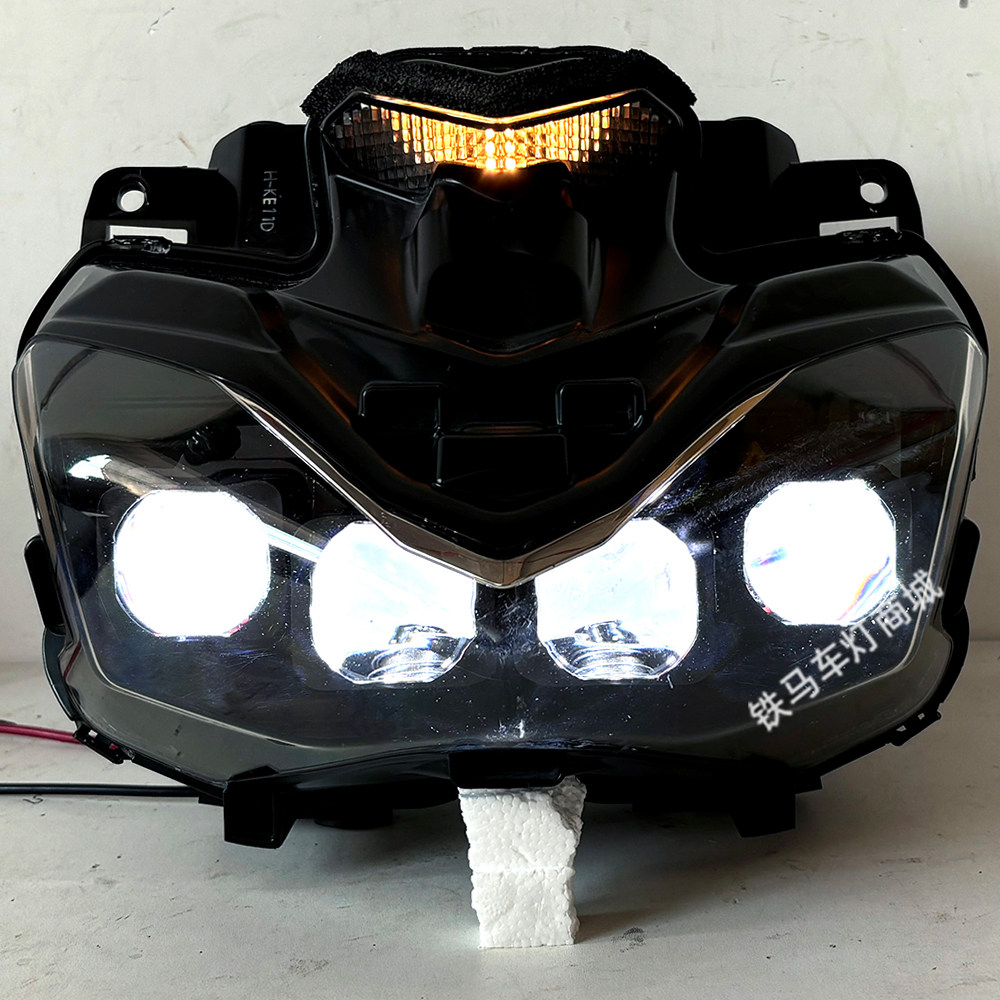 适用于17-19年卤素款川崎z900大灯总成改装LED矩阵透镜激光模组