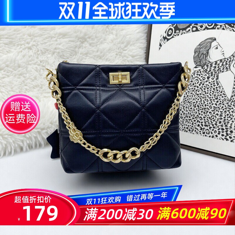 红蜻蜓新款链条手提小包包女水桶包高级感轻奢小众斜挎小包手机包