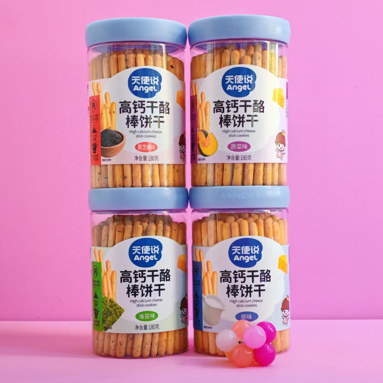 天使说高钙干酪棒饼干180g炭烧棒图片