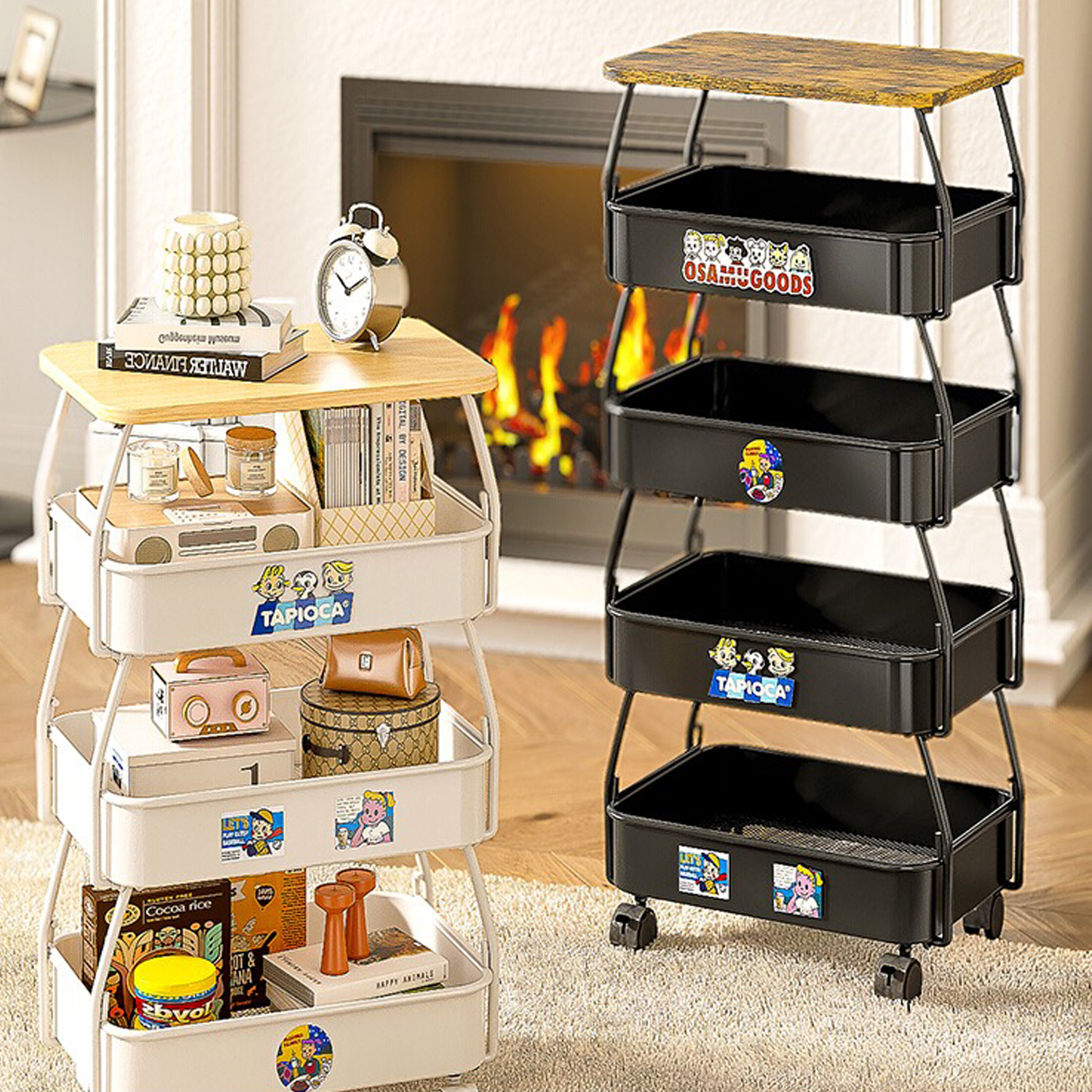 移动小推车家用置物架多层收纳架