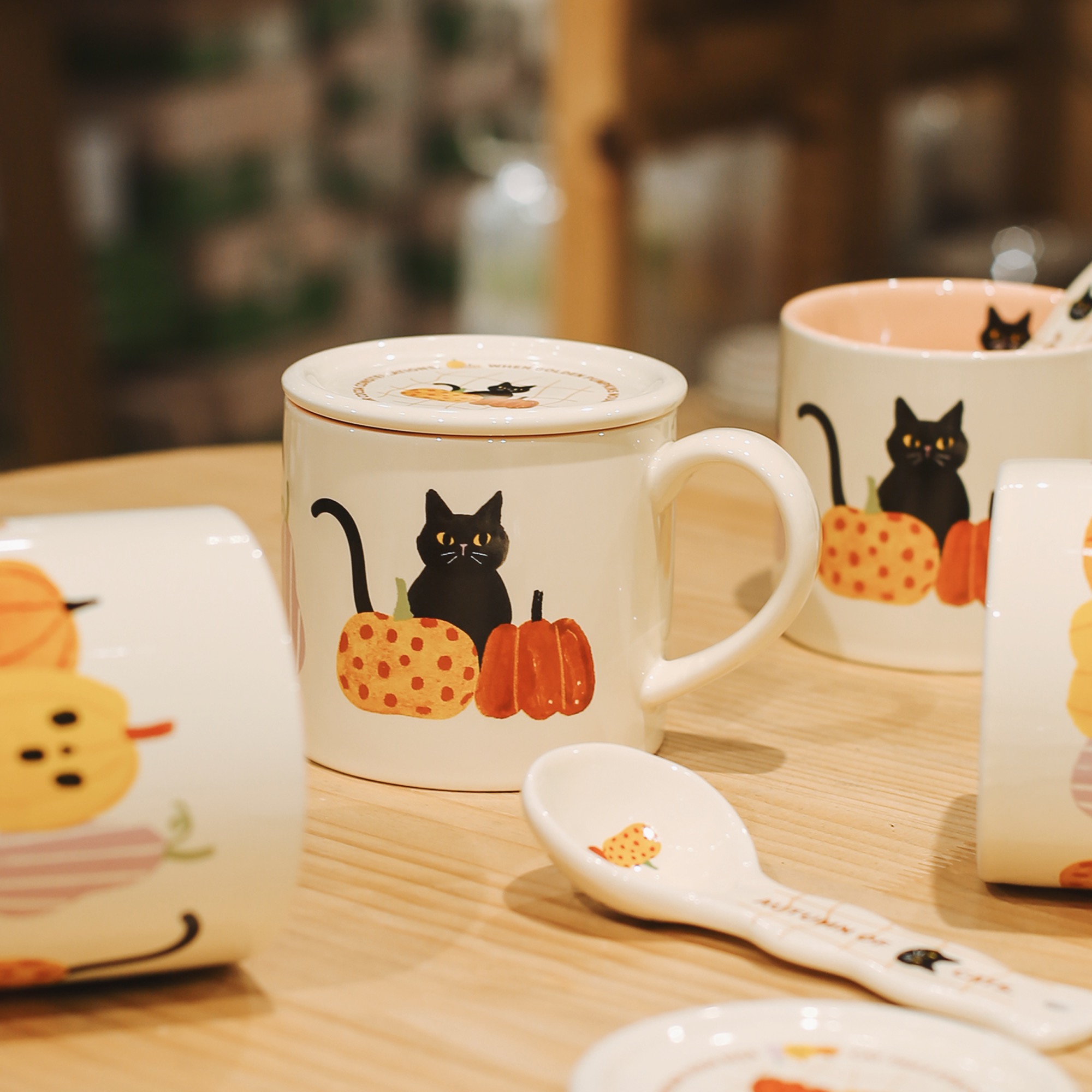 可爱猫咪陶瓷马克杯大容量咖啡杯