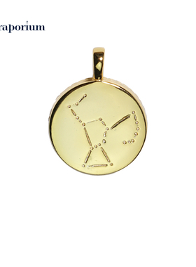 纯银手工镶嵌天然陨石切片的吊坠