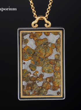 镶嵌天然Brenham石铁橄榄陨石