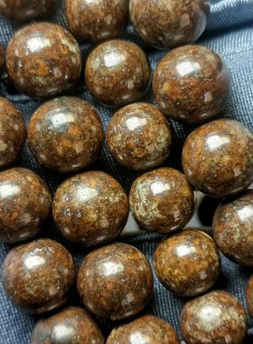 天然H5型普通球粒精品石陨石手串