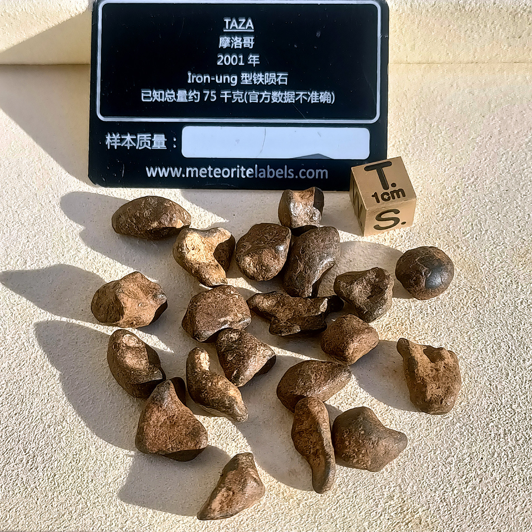 收藏级摩洛哥Taza铁陨石原石标本
