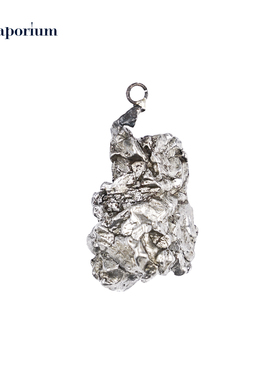 手工镶嵌天然陨石原石的吊坠