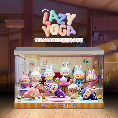 labubu拉布布慵懒瑜伽盲盒展示盒