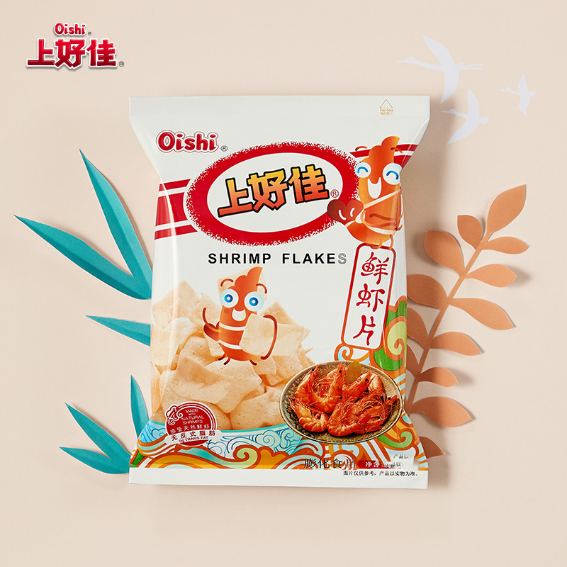 Oishi/上好佳 鲜虾片30克 /袋零食大礼包口味混合装办公室班会聚