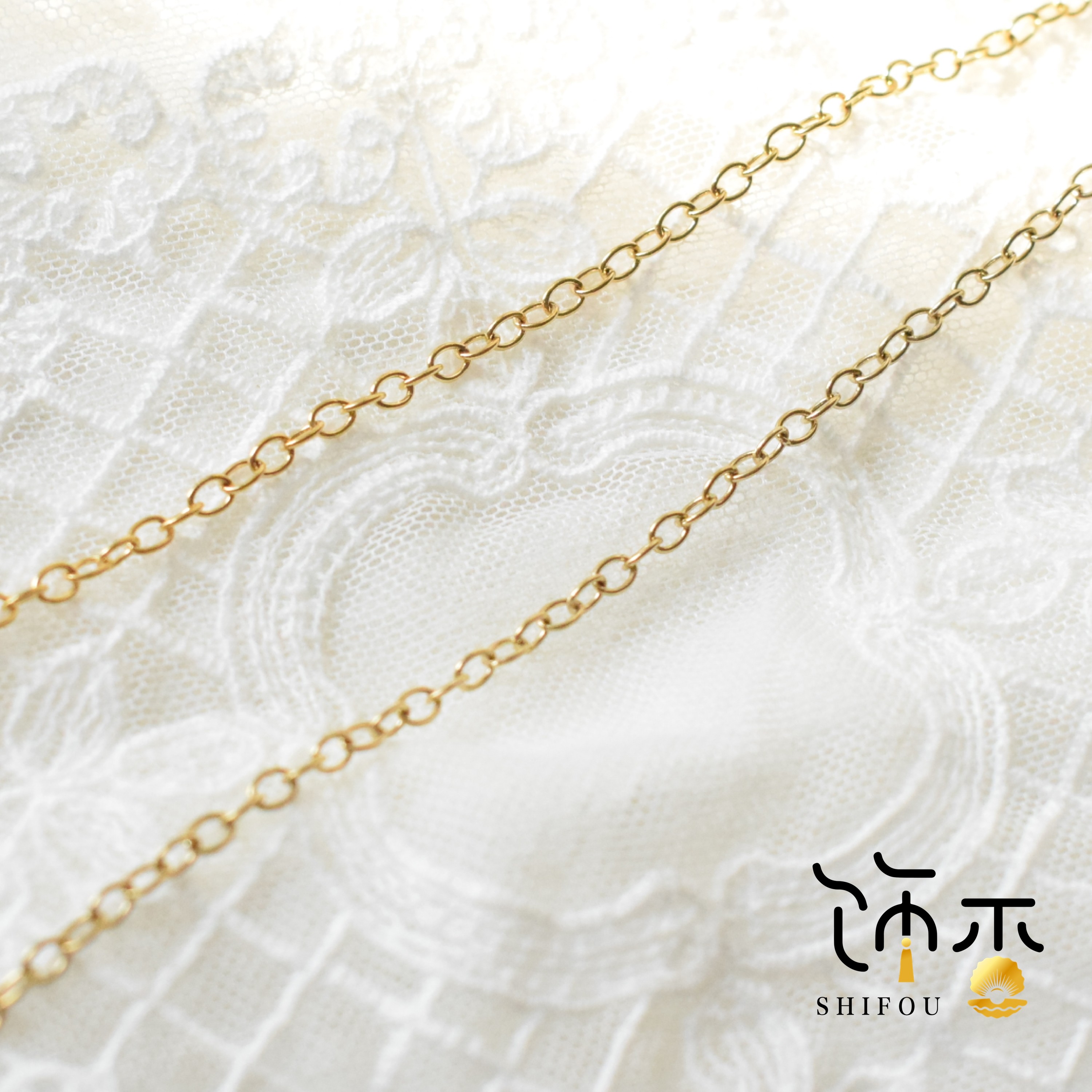 保色炉内真空18k 14k金椭圆散链diy钛钢手链项链饰品配件,饰品/流行首饰/时尚饰品新,链条,淘宝优惠券,粉丝福利购,淘宝优惠卷