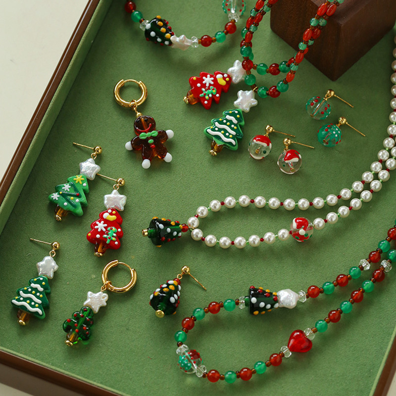 圣诞节礼物彩色串珠珍珠琉璃套装
