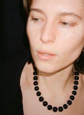 复古红玛瑙黑玛瑙珍珠串珠项链