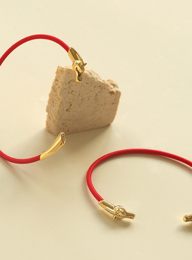 本命年925银红色马头鸿运手镯