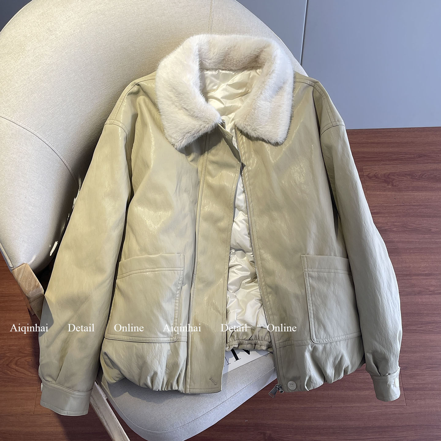 羊羔毛领皮衣羽绒服女短款2025冬季新款加厚保暖皮夹克外套上衣潮,女装/女士精品,羽绒服,淘宝优惠券,粉丝福利购,淘宝优惠卷