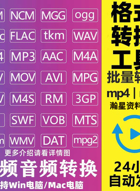 视频音频照片格式转换工具mp4 mov wmv heic mkv flv支持win mac