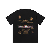 潮流设计感小众260g重磅T恤 美式 丛林老虎原创天使纯棉短袖 男夏季