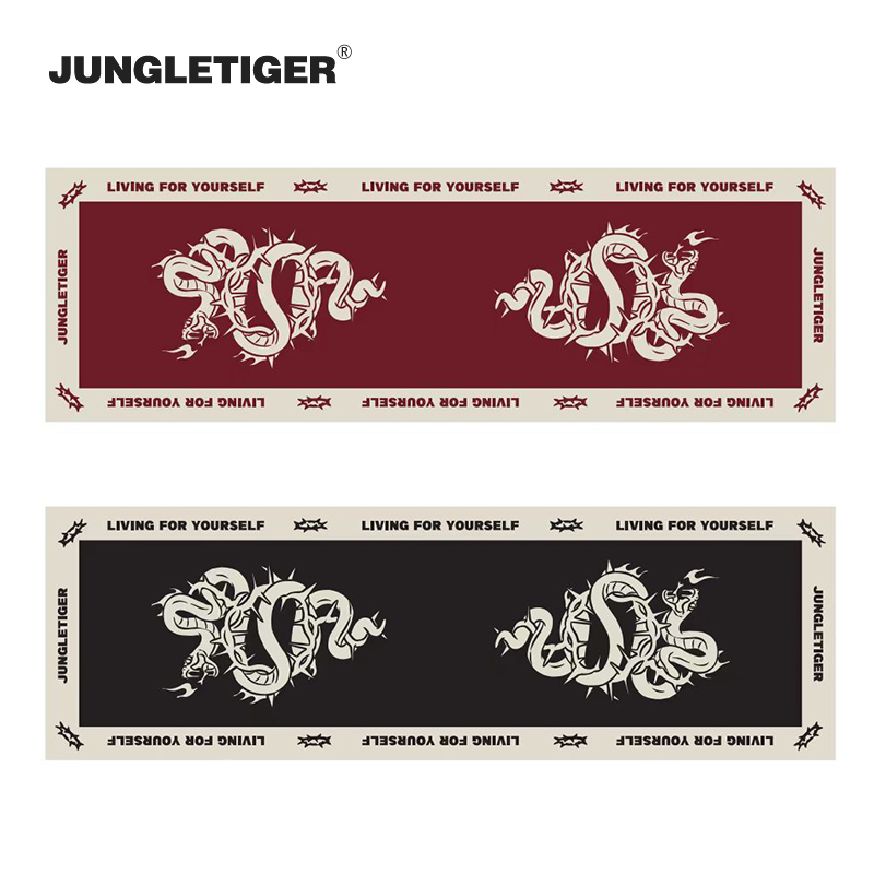 丛林老虎原创设计蛇图案保暖围巾