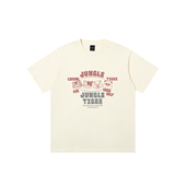 短袖 潮流情侣装 男街头卡通印花260g重磅纯棉T恤 美式 丛林老虎夏季