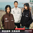 丛林老虎美式 潮牌立领运动重磅卫衣男女 三条杠字母夹克外套秋冬季