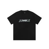 t恤男高街潮牌慵懒风260g重磅纯棉半袖 丛林老虎美式 嘻哈字母短袖