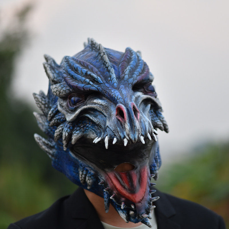 万圣节cos恐龙面具假面舞会