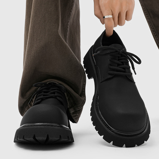 cleanfit德比鞋男款真皮哑光厚底增高大头鞋高级感通勤休闲皮鞋女