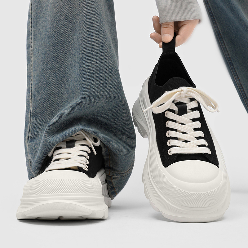 板鞋男女小众厚底松糕情侣小白鞋