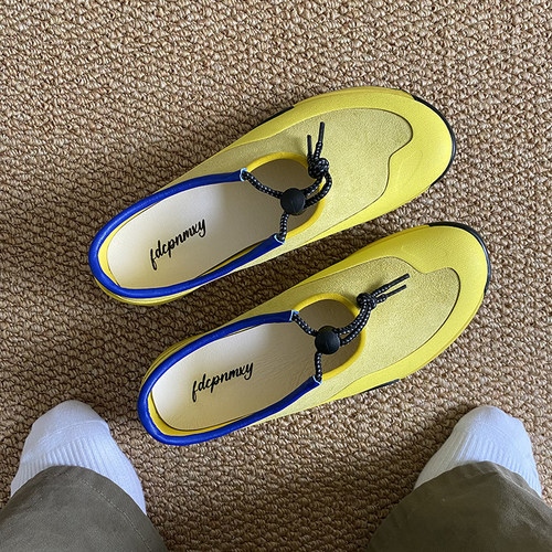 一脚蹬乐福鞋男女平底德训鞋舒适慢跑鞋运动训练鞋轻便赤足徒步鞋