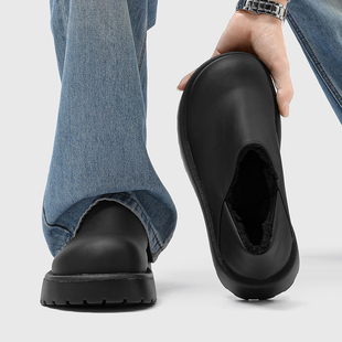 小土豆雪地靴男款冬季加绒保暖东北棉鞋厚底大头乐福鞋全包勃肯鞋