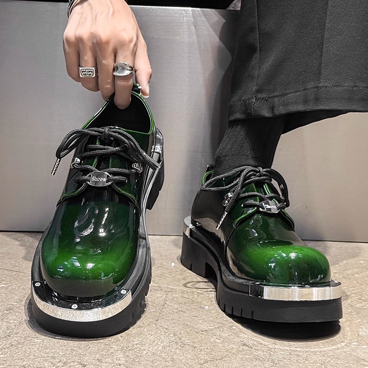 漆皮德比鞋男款亮面通勤休闲皮鞋