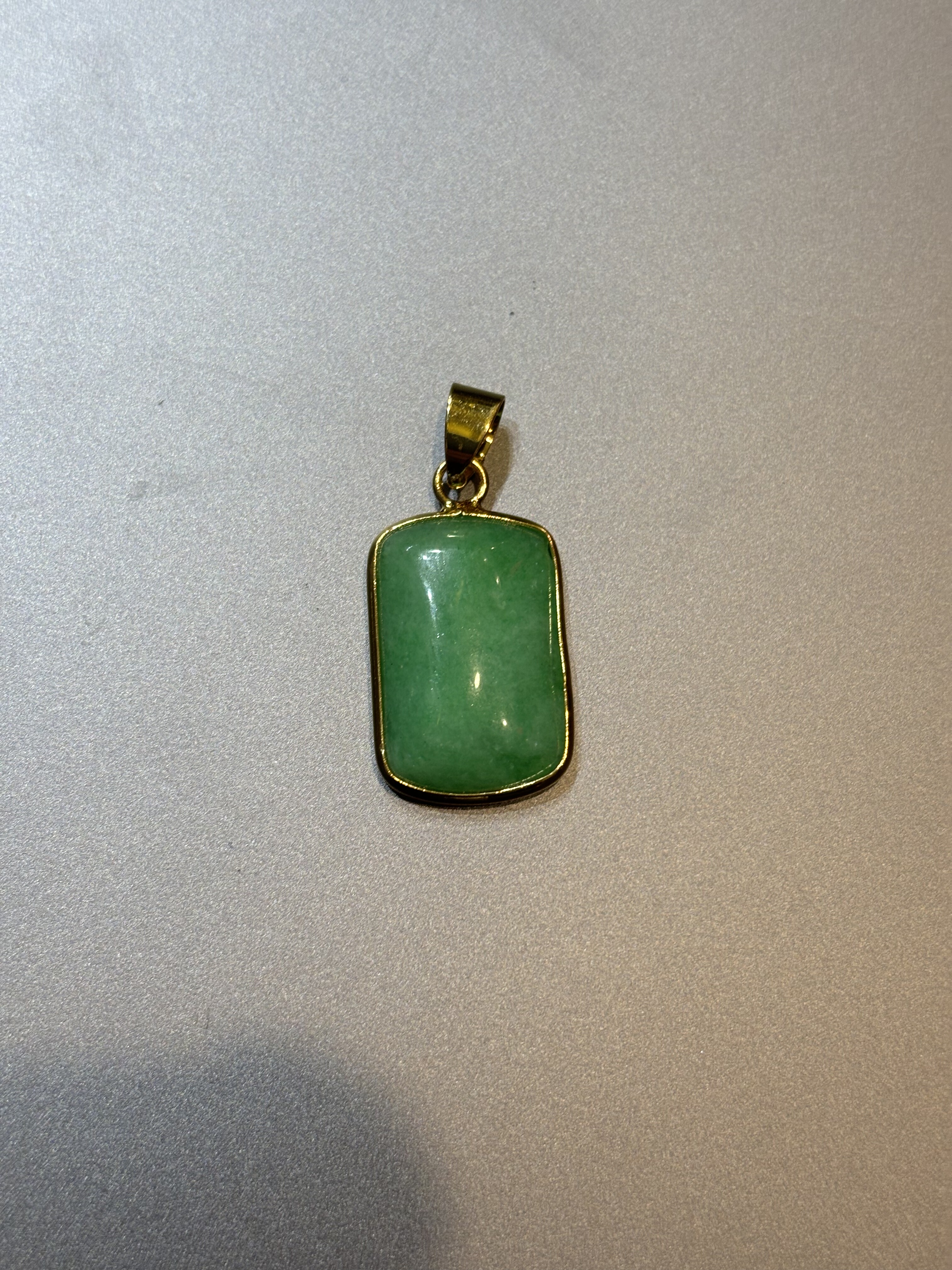 天然A货翡翠冰糯满绿小巧精致无事牌吊坠项链玉石18k金镶嵌女挂件