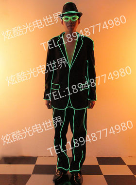 促销包邮LED中国达人秀电光舞台演出服装年会酒吧元旦节目道具