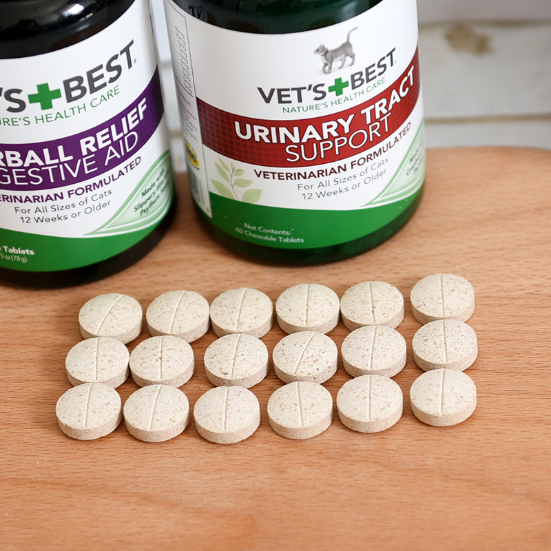 美国VetsBest绿十字猫草片化毛片化毛膏泌尿片猫咪吐毛球化毛球片