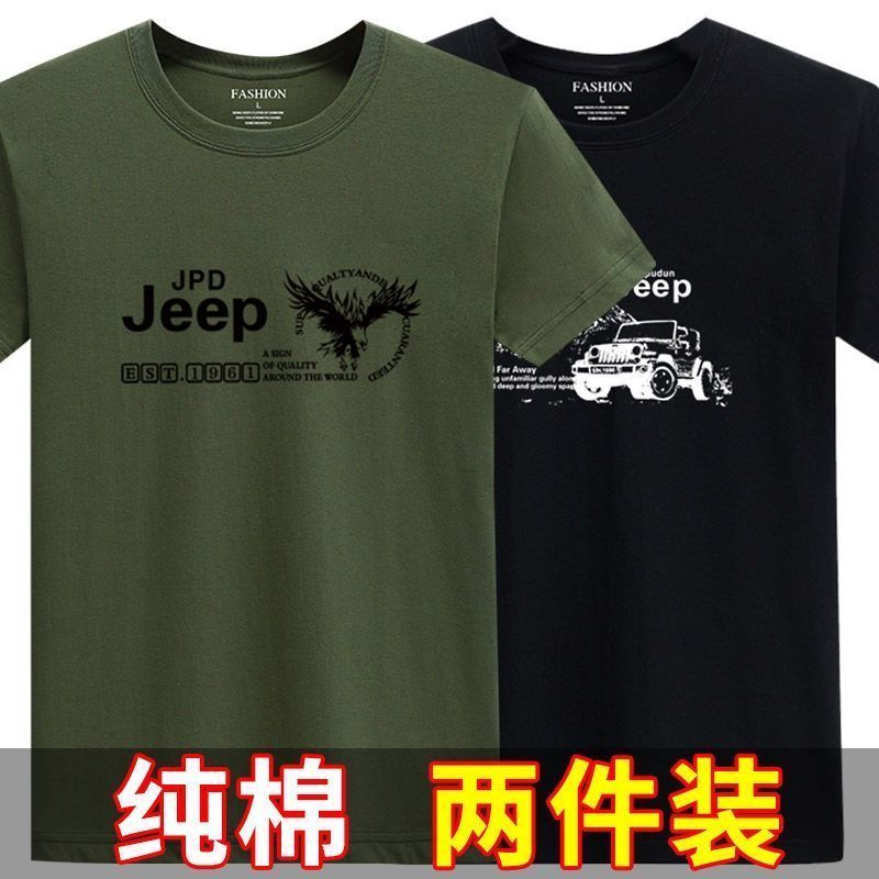 短袖中青年2件装纯棉T恤