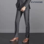 Tê giác xếp li quần đen Twill kinh doanh quần mỏng nam phù hợp với quần nóng miễn phí quần nam - Suit phù hợp quần vải đen