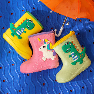 kids rain shoes bay girl boys rubber waterproof boots summer