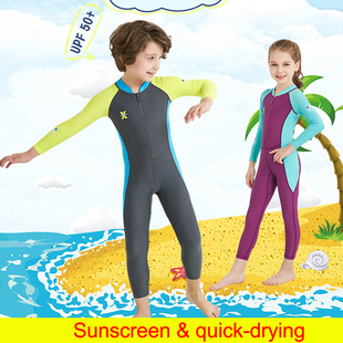 kids swimming warm girl Sunscreen quick-drying boys swimwear