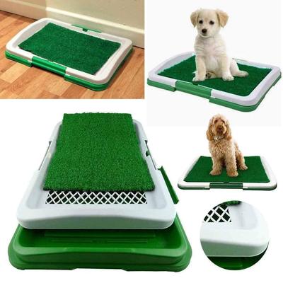 Pet Dog Grass Pad Toilet Mat Indoor Training Loo Tray Puppy
