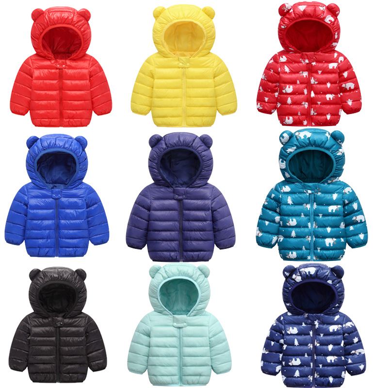 boy girl Cotton Coat Toddler kids light thin Outwear Winter