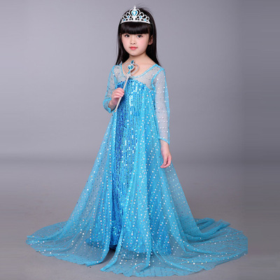 Kids Frozen Princess Elsa Party Dress winter Girls dresses