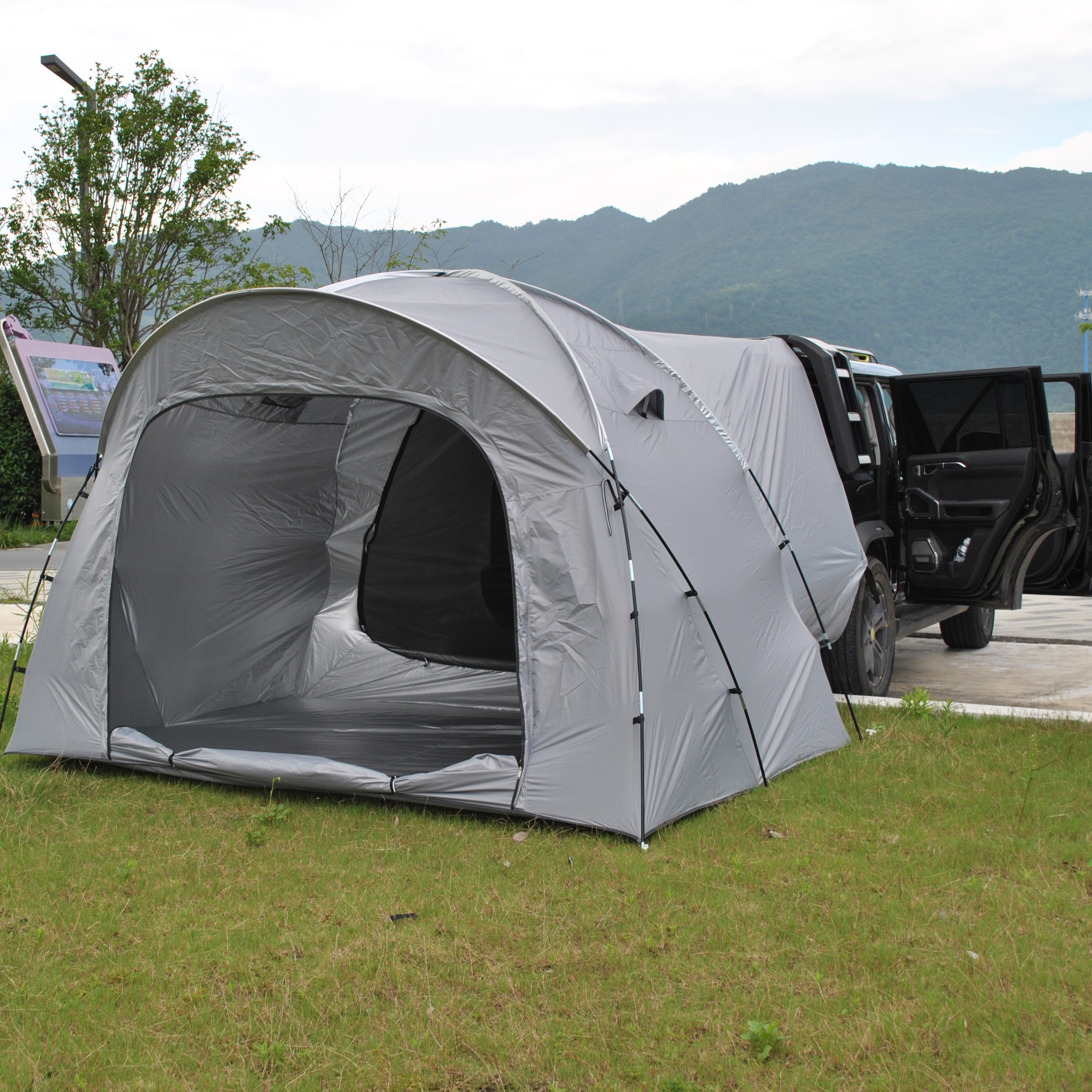 防雨防晒车尾延伸帐篷6人车尾帐篷,汽车帐篷,自驾游6人空调帐篷