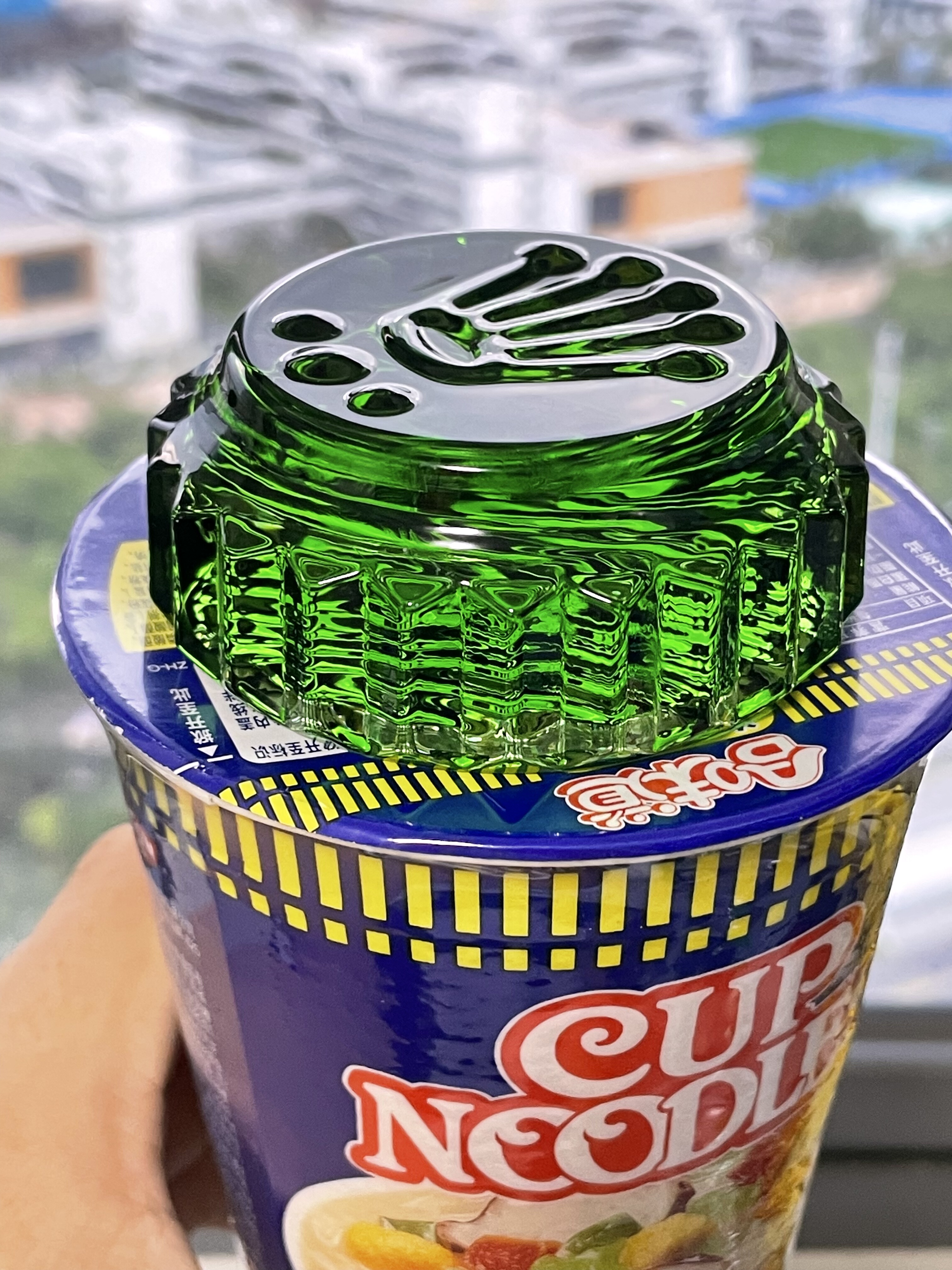 手表周边礼物皇冠泡面盖绿水晶摆件镇纸月饼造型