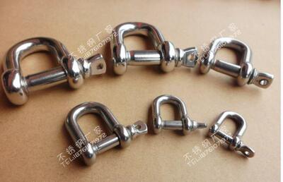 304不锈钢卸扣M38 日式D型卸扣 船用链条配件 U型连接环