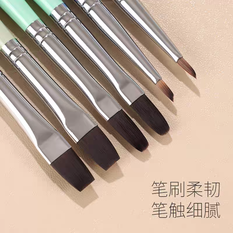 丁茜美甲大平头光疗笔长建构笔蝴蝶笔三角笔新款推荐带盖日式工具
