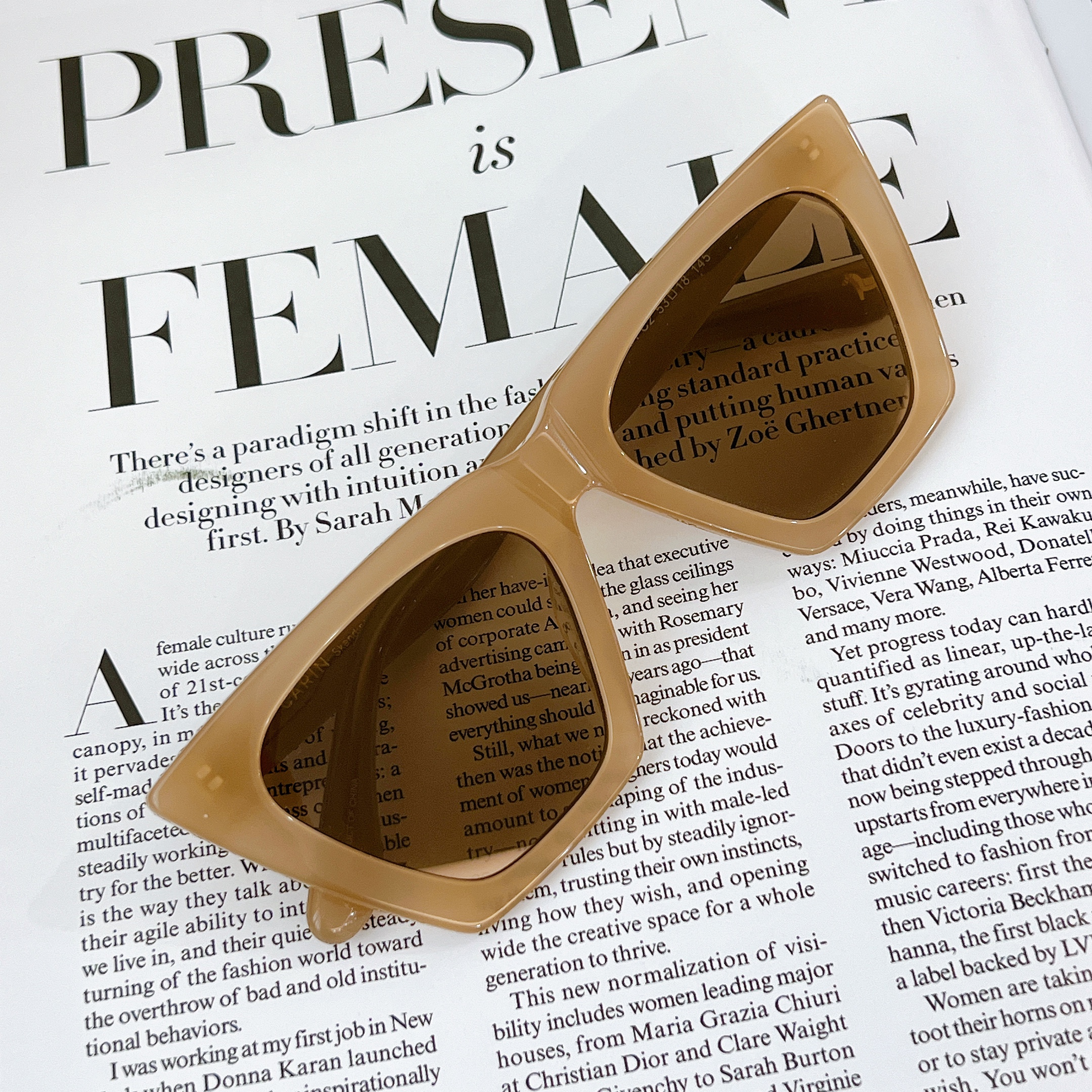 MAISON KIMHEKIM小红书推荐韩系焦糖百搭墨镜女款时尚博主同款