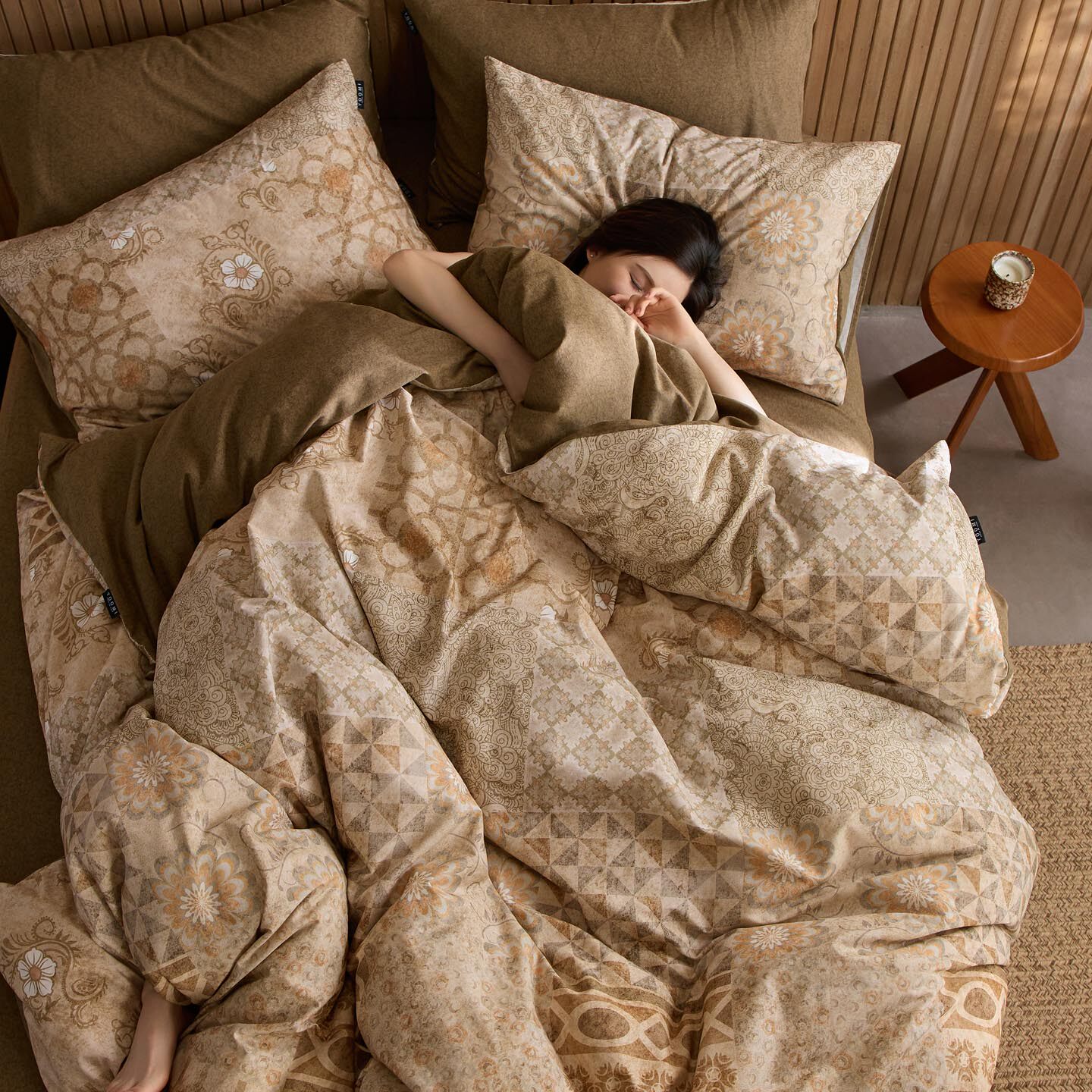 复古轻奢风加厚全棉磨毛四件套纯棉加厚被套床单高级感秋冬季床品