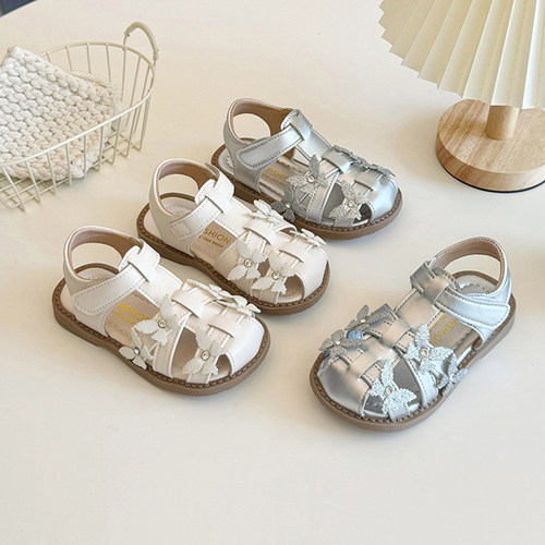 夏季时装鞋森女女童蝴蝶凉鞋